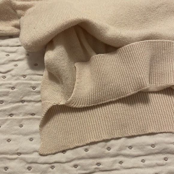 Beige Long Sleeve Pullover Sweater with Elbow Patches - Picture 6 of 6